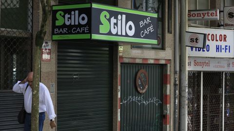 El bar Stilo estaba cerrado en la mañana del sábado