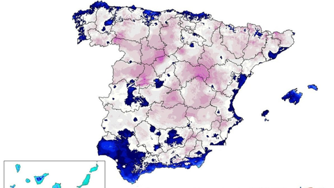 Mapa de temperaturas en Espaa