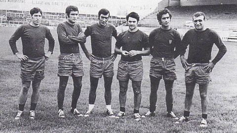 Juan Norat Prez, segundo por la derecha. Imagen extrada del libro Pontevedra Club de Futbol. Cincuenta aos de historia, de Miguel Domnguez Vaz