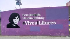 Mural en memoria de Helena Jubany en la ciudad catalana de Sabadell, donde fue asesinada en el 2001