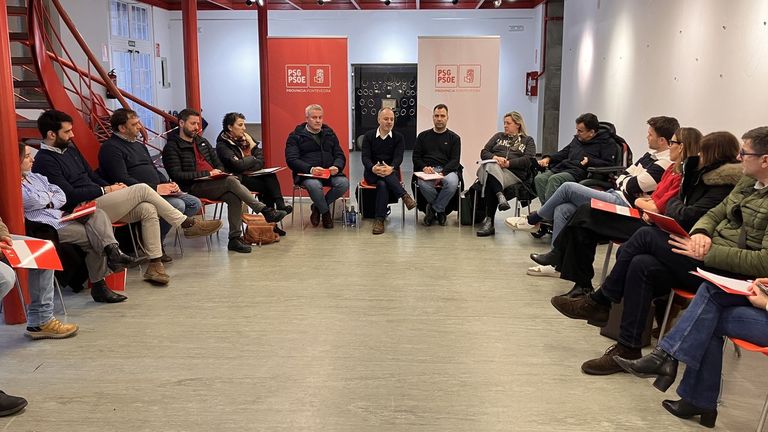 La ejecutiva provincial del PSOE de Pontevedra analiza el impacto de las borrascas y reclama ayudas