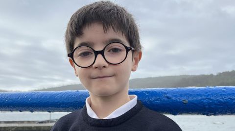 Antón Sambade, alumno do colexio Manuela Rial Mouzo de Cee