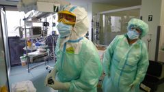Unidad de reanimacin de Montecelo, que funcion como uci para pacientes covid durante parte de la pandemia. En la imagen, en febrero del 2021