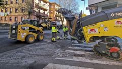 Las obras previstas este fin de semana incluirn fresado y asfaltado de seis calles del centro de Pontevedra