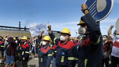 Trabajadores de Alcoa, al inicio de la huelga indefinida