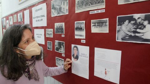 Imagen de la exposición que inauguró recientemente el colegio para recordar la figura de Ángela Ruiz Robles