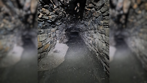Primeras imágenes de la cloaca que circula por debajo de la Catedral.