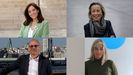 Inés Rey, alcaldesa de A Coruña; Rosa Gallego, portavoz del PP; Francisco Jorquera, portavoz del BNG, y María García, portavoz de la Marea, valoran los resultados de la encuesta de Sondaxe para La Voz de Galicia