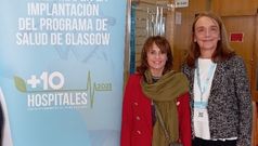 Felisa Álvarez, jefa del servicio de anestesia, y Laura Larriba, responsable de la unidad de medio ambiente del área Sanitaria de A Coruña y Cee