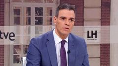 Pedro Sánchez, ayer en el programa «La hora de la 1», de TVE