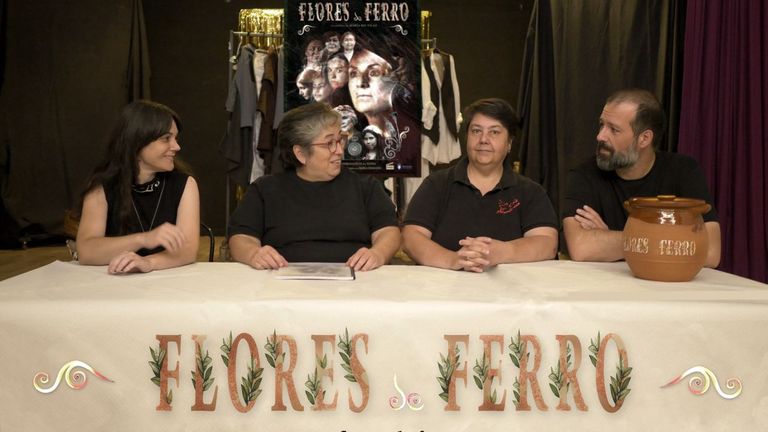 De esquerda á dereita, a deseñadora gráfica Mónica Pan, a directora Marga Fernández, a guionista Queta Soto e o músico Nacho Varela.