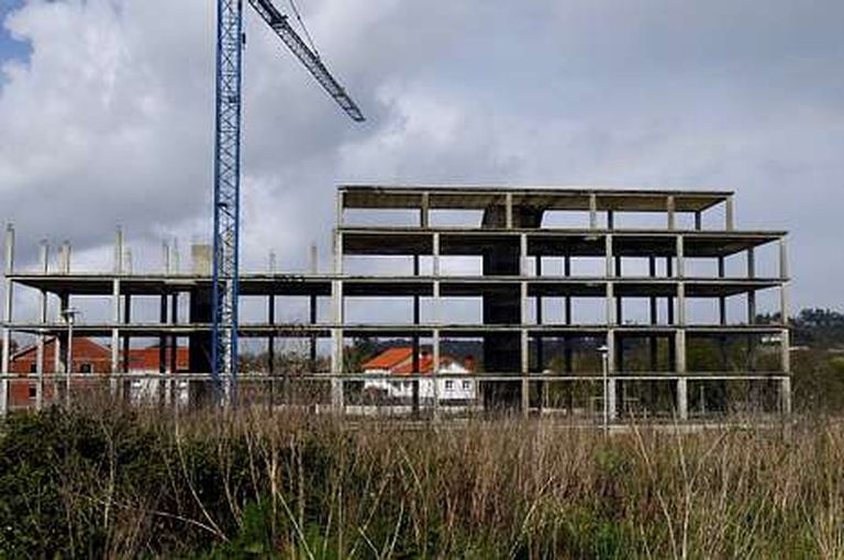 En A Muíña solo se ejecutó la estructura del edificio.