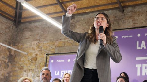 Irene Montero, ministra de Igualdad, este sábado en un acto en Murcia