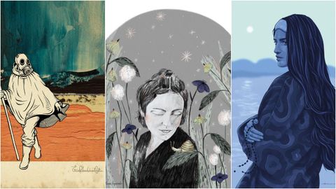 Tres obras inspiradas en Lolita Daz Balio, por Iria Ribadomar, Nuria Figueiredo e Lidia Cao