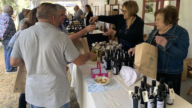 Puestos de venta en la anterior edición de la Mostra do Aceite de Quiroga