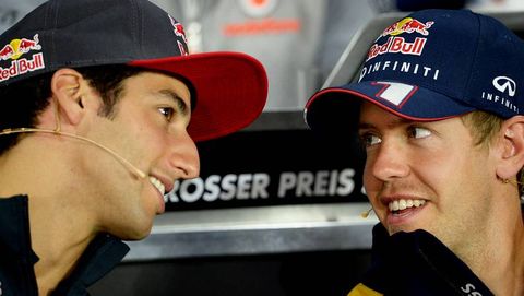 Ricciardo y Vettel