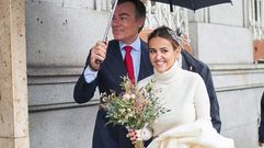 Virginia Pozo y su ya marido, Neme, el lunes 5 de diciembre, cuando se casaron en Madrid. 