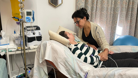 Mara ngeles con su hijo Juan.