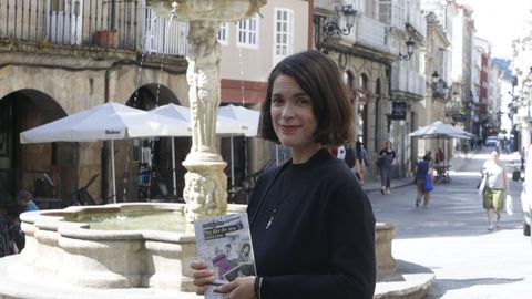 Cristina Pato, na plaza do Ferro de Ourense, onde creceu