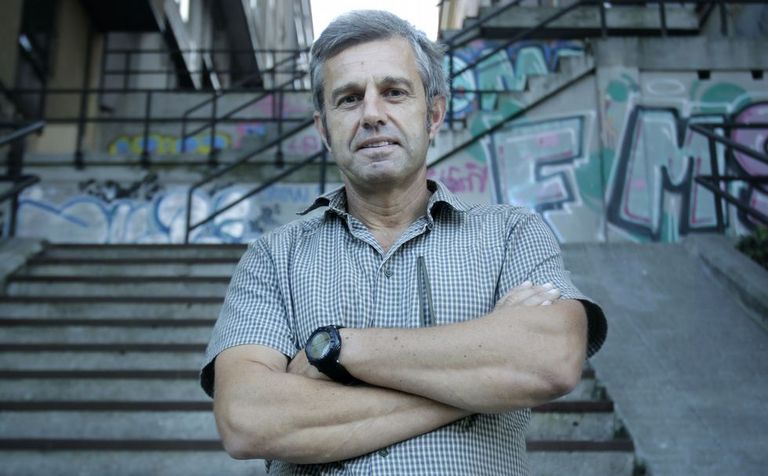 Félix Criado, horas antes de partir hacia el Himalaya indio para escalar el Thalay Shagar.