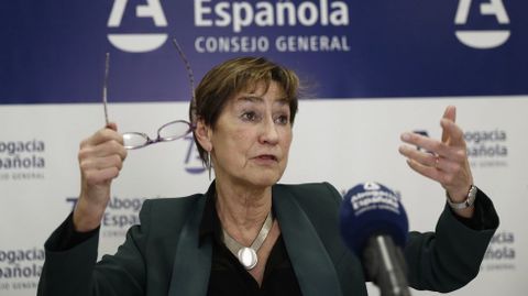 La presidenta del Consejo General de la Abogacía Española, Victoria Ortega.