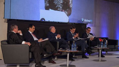 Enrique L�pez L�pez, Mario Mac�as, Antonio del Moral y Jos� Ram�n Navarro durante las jornadas de Autosa