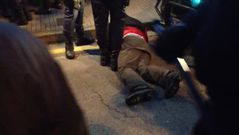 Piquete detenido en Santiago