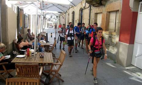 La R�a Maior de Sarria es uno de los puntos con m�s concentraci�n de albergues del camino.