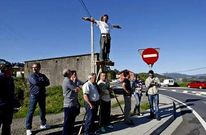 Los afectados de Vilaboa han protagonizado muchas protestas como las crucifixiones en Cobres.