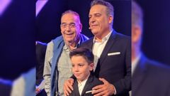 El empresario Francisco Lodeiro con su hijo, el presentador de televisión llamado como él, y uno de sus nietos
