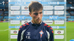 El jugador del Celta Javi Rodr�guez, tras el partido ante el Osasuna.