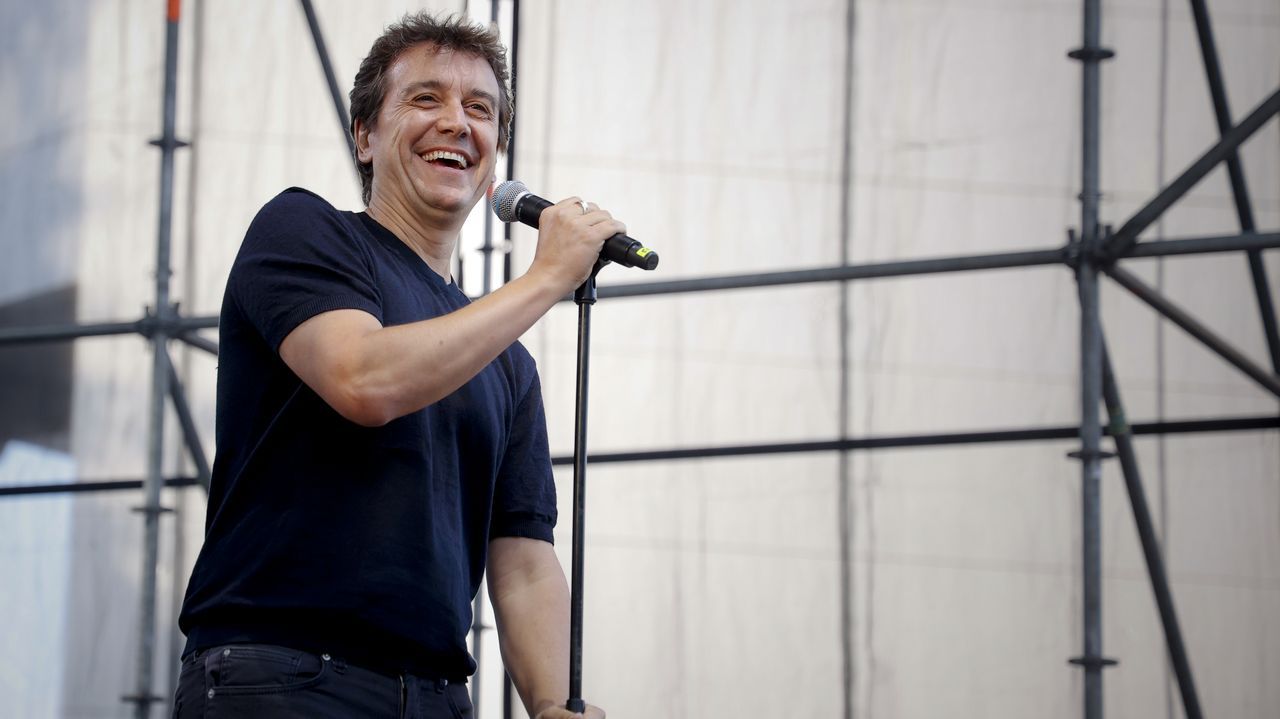 El guionista, actor y humorista Javier Veiga, durante una actuaci�n en A Coru�a