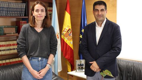 Judith Fernández, recién nombrada directora xeral de Ordenación e Innovación Educativa, se reunió con el delegado de la Xunta en Ourense, Gabriel Alén