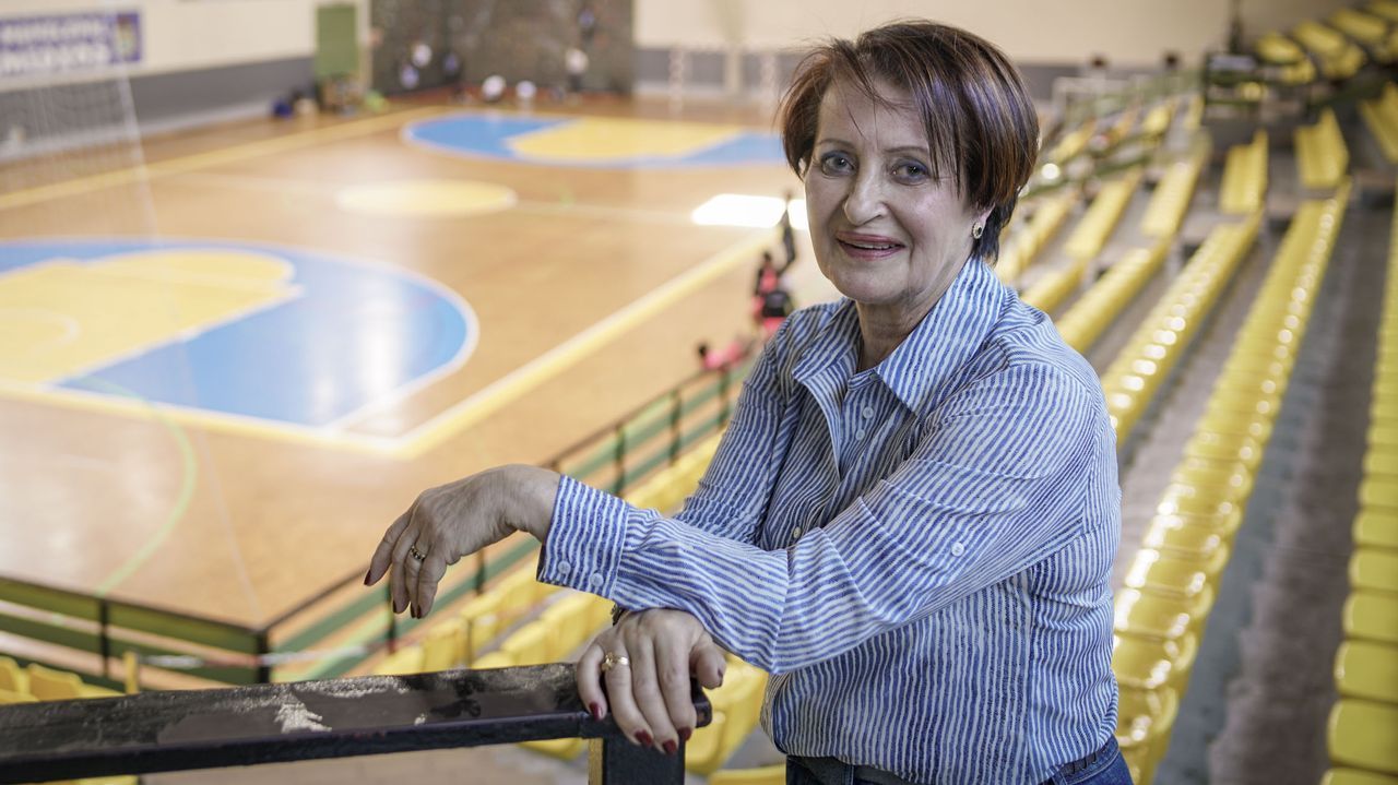 Marisa, en una pista en la que jug en su juventud