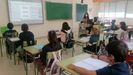 Un aula del colegio público de Sober, que este curso tendrá 73 alumnos, diez más que el año pasado