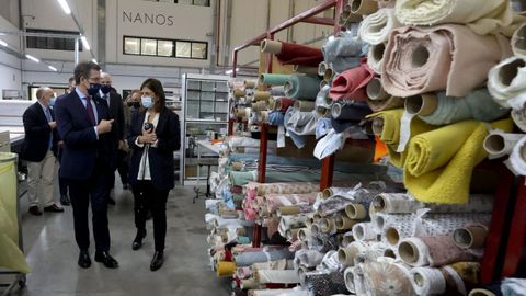 Visita de Feijoo a la fábrica de la firma en Bergondo en enero de 2022