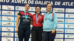 Xiana Lago en lo m�s alto del podio este fin de semana en Ourense.