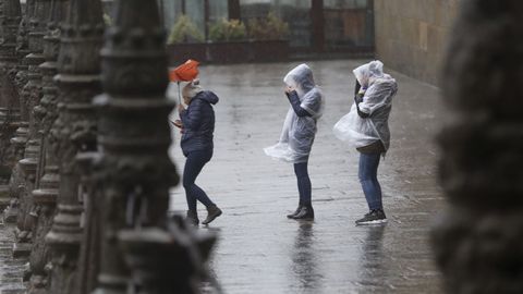 Las  consecuencias del temporal de lluvia y viento en Santiago