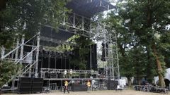 Un escenario del festival PortAmrica en la carballeira de Caldas en el ao 2017