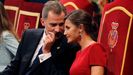 Los reyes Felipe y Letizia durante la ceremonia de entrega de los Premios Princesa de Asturias 2019  
