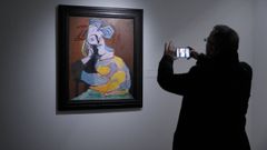 Detalle da exposición de Picasso no Museo de Belas Artes da Coruña.