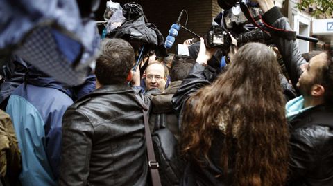 Eduardo Madina llega a la sede del PSOE 