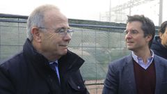 El alcalde, Xos Snchez Bugallo (PSOE), y el presidente local del PP, Borja Verea.