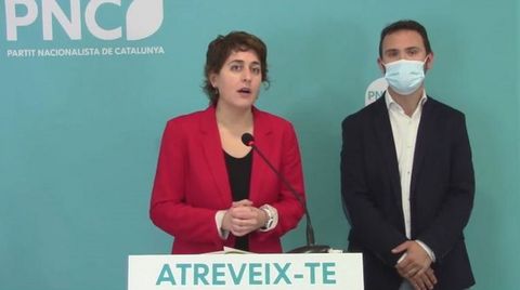 Marta Pascal, candidata del PNC  a la Generalitat, valor este lunes los resultados