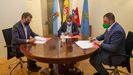 Los presidentes autonómicos Alberto Núñez Feijóo, Adrián Barbón y Miguel Ángel Revilla