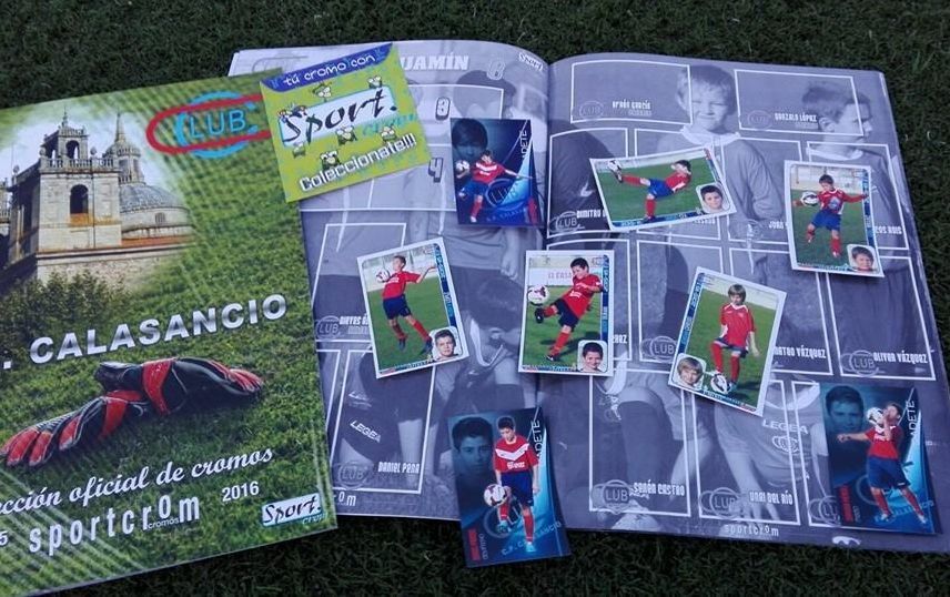 El �lbum y los cromos de futbolistas, t�cnicos y delegados est�n a la venta en el bar de los Escolapios