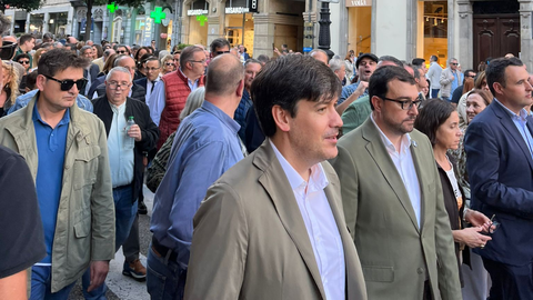 Primera manifestaci�n contra el peaje del Huerna en Oviedo