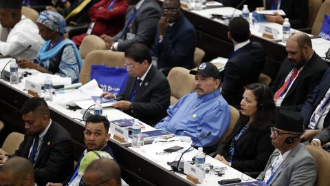 El presidente de Nicaragua, Daniel Ortega, en la cumbre del G77 en La Habana (Cuba)