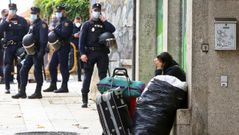 Desalojo de una vivienda okupada en Vigo, este mes