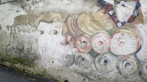 El mural de Antonieta de la calle Muo do Vento se encuentra muy deteriorado